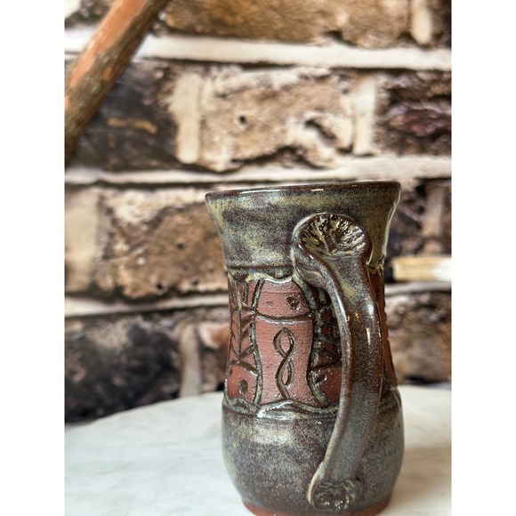 90's Vintage Henna glazed mug/jar - Picture 4 of 10
